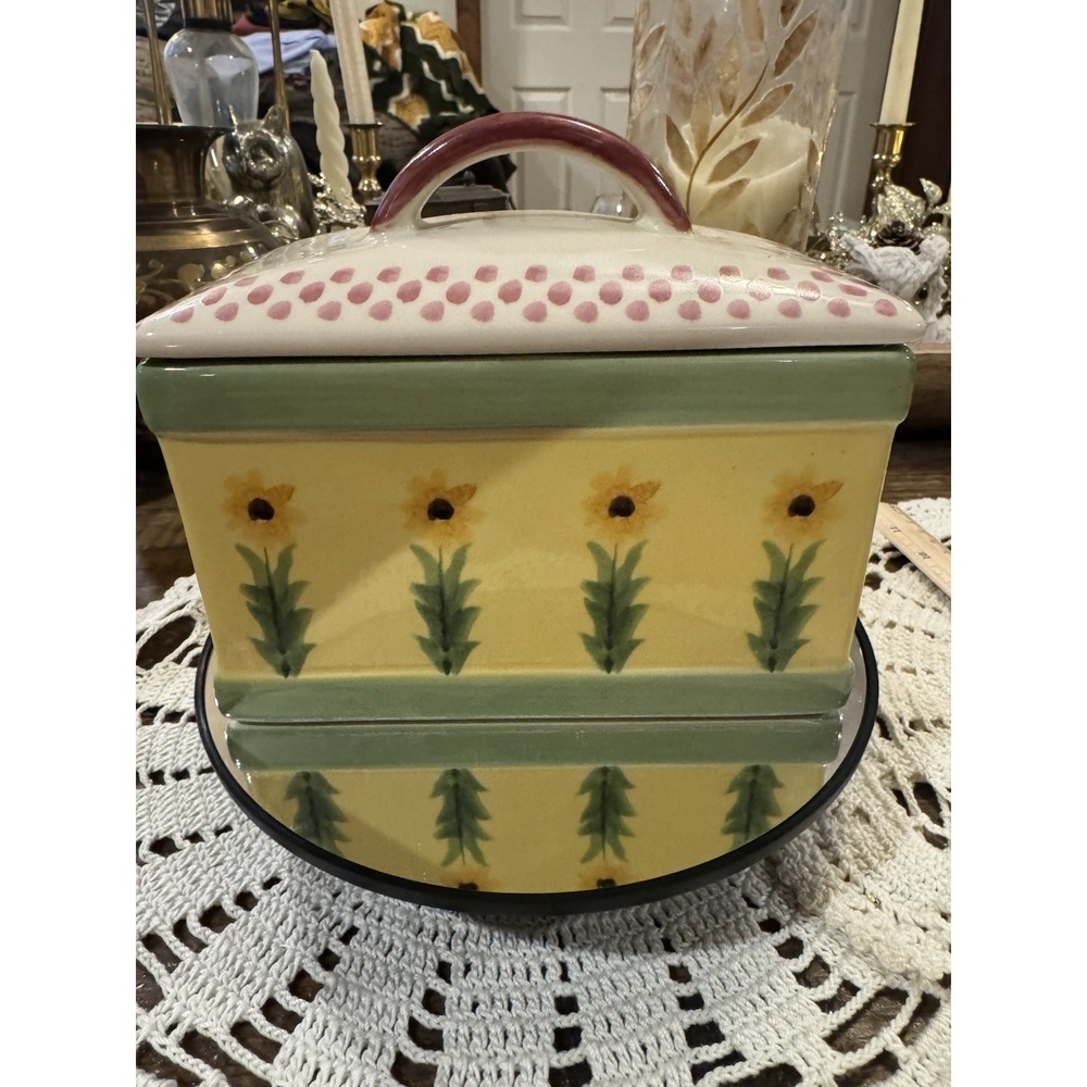 Pfaltzgraff Secrets of Pistoulet Rectangular Ceramic Kitchen Keeper recipe box